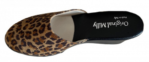 PANTOFOLA DONNA MILLY STAMPA ANIMALIER ARTIGIANALE MADE IN ITALY