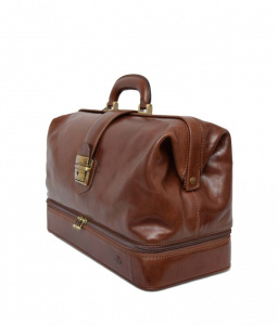 BORSA MEDICO IN PELLE CON DOPPIO FONDO DI BERARDINO