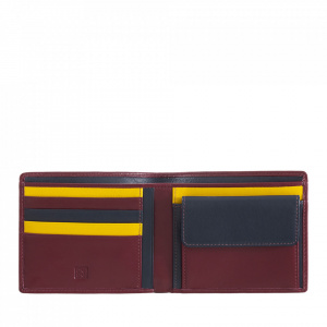 DUDU Portafoglio uomo RFID in pelle Nappa colorato con portamonete e porta carte