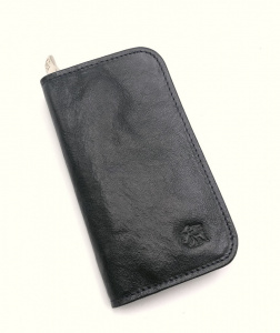 PORTACHIAVI LUNGO IN PELLE A 6 GANCI CON ZIP LE ARTI