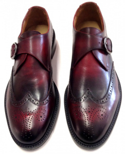 SCARPE UOMO STRINGATE IN PELLE CON FIBBIA GAROFALO GIANBATTISTA ARTIGIANALI MADE IN ITALY