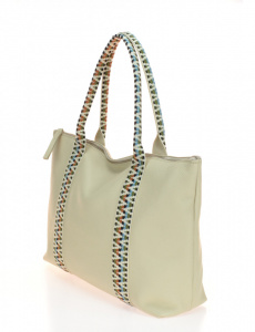 BORSA DONNA SHOPPING CON MANICI IN TESSUTO MULTICOLOR MONTINI GIOIA MADE IN ITALY