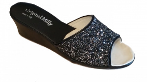 CIABATTA DONNA MILLY GLITTER ARTIGIANALE MADE IN ITALY