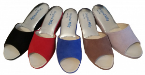 CIABATTA DONNA MILLY IN CAMOSCIO ARTIGIANALE MADE IN ITALY