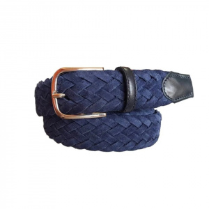 CINTURA UOMO 3,5 CM EXTRA LARGE INTRECCIATA IN CAMOSCIO ORIONE BELTS ARTIGIANALE MADE IN ITALY