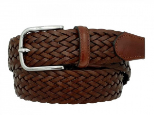 CINTURA UOMO 3,5 CM EXTRA LARGE INTRECCIATA IN CUOIO ORIONE BELTS ARTIGIANALE MADE IN ITALY