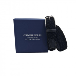 CINTURA UOMO 3,5 CM INTRECCIATA IN CAMOSCIO ORIONE BELTS ARTIGIANALE MADE IN ITALY