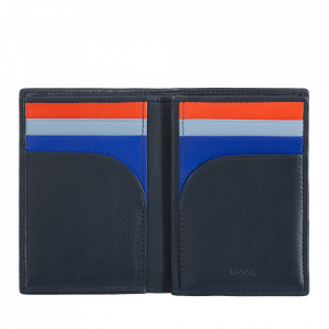 DUDU Portafoglio Uomo RFID Blocking in Pelle, Portafoglio Piccolo Tascabile Bifold con Finestra ID, 9 Porta Carte di Credito, Porta Banconote