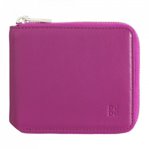 DUDU Portafoglio Uomo RFID in Pelle Portamonete con Cerniera Zip Esterna Piccolo con 6 Slot Carte