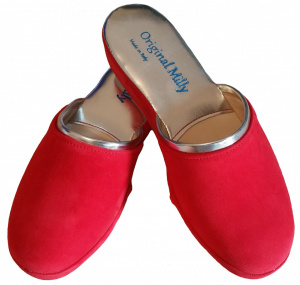 PANTOFOLA DONNA IN CAMOSCIO MILLY ARTIGIANALE MADE IN ITALY