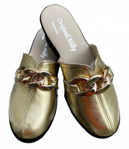 PANTOFOLA DONNA MILLY IN PELLE ARTIGIANALE MADE IN ITALY