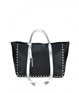 BORSA DONNA A MANO IN PELLE MONTINI DORA BICOLORE MADE IN ITALY