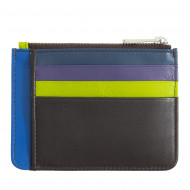 Bustina porta carte di credito in vera pelle colorata portafogli con zip DUDU