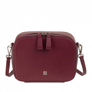 DUDU Borsa a Tracolla Donna Piccola in Pelle, Camera Bag con Doppia Tracolla, Chiusura a Cerniera, Borsa Design Compatto Elegante