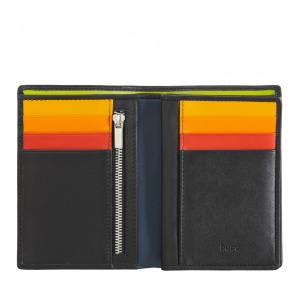 DUDU Portafoglio da uomo a libro RFID in pelle multicolore con lampo