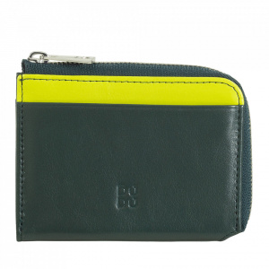 DUDU Portafoglio Uomo Piccolo con Zip, Portafoglio RFID in Pelle Colorato, Porta Carte di Credito, Design Compatto Tascabile