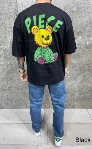 Tricou oversize piece black aj-6264