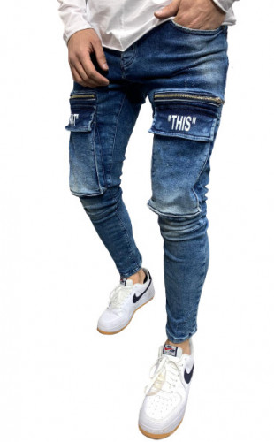 Blugi Skinny Conici Albastri That This