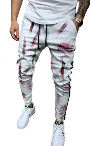 BLUGI SLIM FIT STRIPED&PAINTED WHITE COD B5441