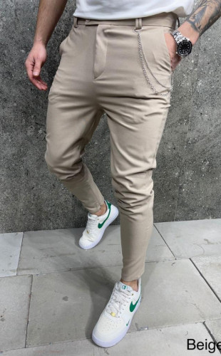 Pantaloni slimfit casual beige