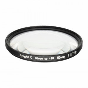 Filtru Macro Close Up 10+ KnightX 55 mm Sticla optica SLIM