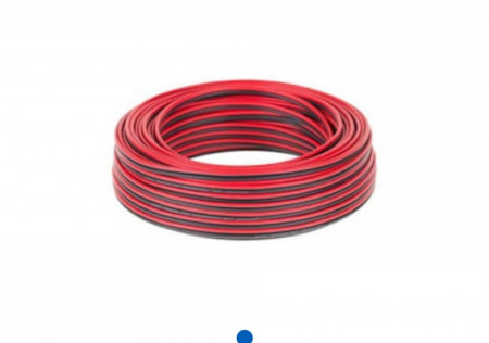 Cablu pentru boxe rosu-negru 100 m diametru 2x 1.5mm