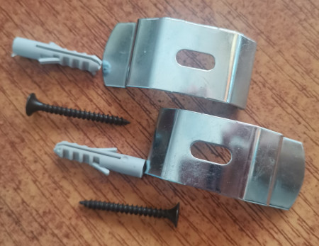 Set 2 buc clips fixare tavan jaluzele verticale ARGINTIU