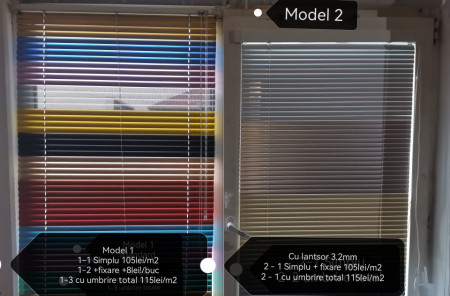 jaluzele orizontale aluminiu confectionata ISOLINE cu UBRIE TOTAL m2 MODEL 2-2