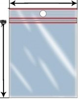 SET 100 PUNGI 15-25CM TRANSPARENT CU FERMOAR ZIPLOCK SI GAURA PTR.BLISTER