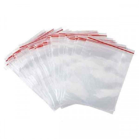 Set 100 pungi plastic cu fermoar ziplock 8cm-12 cm(8X11)