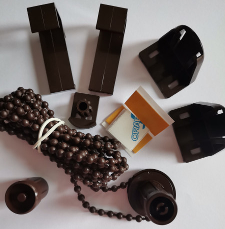 Sistem de prindere - Kit Clemfix Rulou Textil pentru tub 17.5- maro tip-1