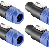mufa speakon 4 pini set cu 4 bucati