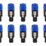 mufa speakon 4 pini set cu 10 bucati