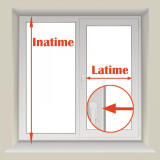 jaluzele orizontale aluminiu alb confectionata L 140 cm x H 40 cm-sun