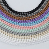 Lantisora 4.5*6 mm - albastru inchis 1m