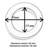 Inel tip capsa pentru perdele si draperii,inox 35 MM