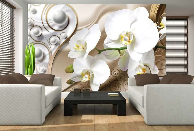 Papiers peints avec des orchidées qui amènent de la positivité à la maison