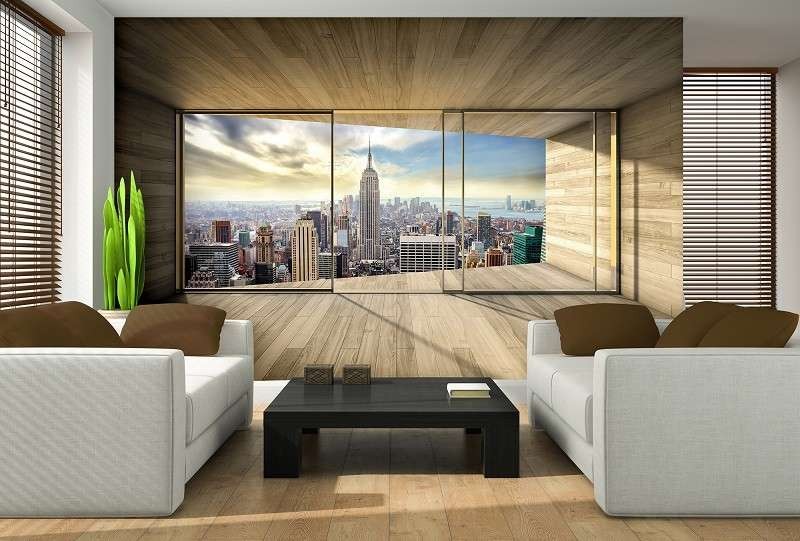 Papier peint 3D pour chambre - Vue de la ville de New York - 3306