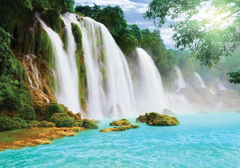 Poster de belles cascades tropicales - 10386