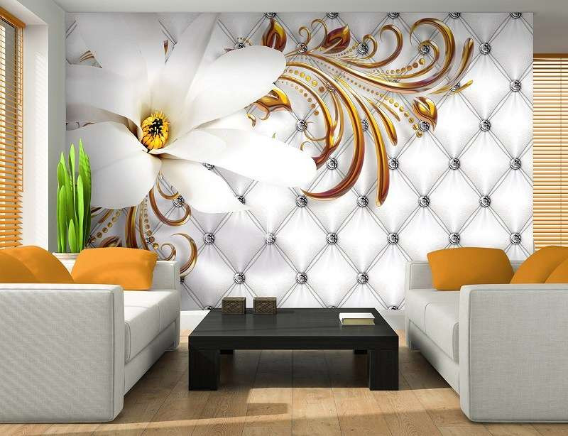 Papier peint élégant blanc crème -10306