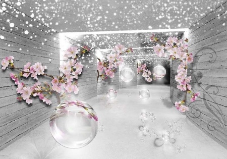 Papier peint - Fleurs dans un couloir - 3360