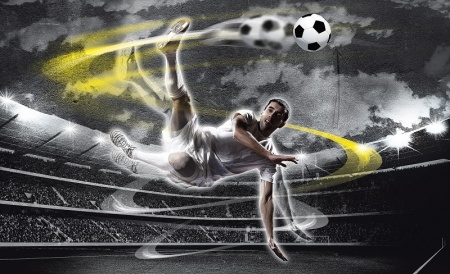 Poster pour enfants - Grand stade de football - 2000