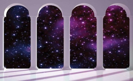 Papier peint - Etoiles 3D dans le ciel nocturne - 2359