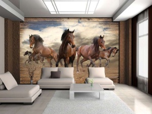 Papier peint de chevaux au galop - 10083