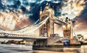 Papier peint du pont de Londres dans la soirée - 846