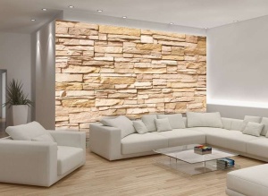 Papier peint - Imitation de texture de mur en pierre - 761