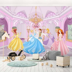 Papier peint pour chambre de filles - La princesse dans la salle de bal - 13237