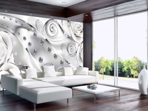 Papier peint - Vagues brillantes et laiteuses - 2613