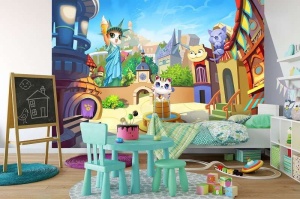 Poster pour chambre d'enfants - Chats en ville - 12545