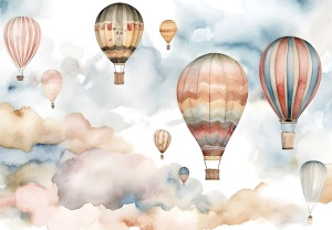 Papier Peint Ballons aquarelles - 14649